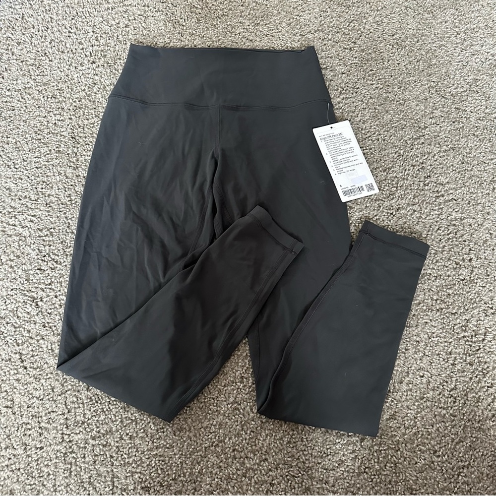 NWT Lululemon Align High Rise Gray Leggings 28" Size 8